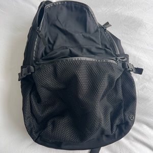 Lululemon Black Mesh Backpack